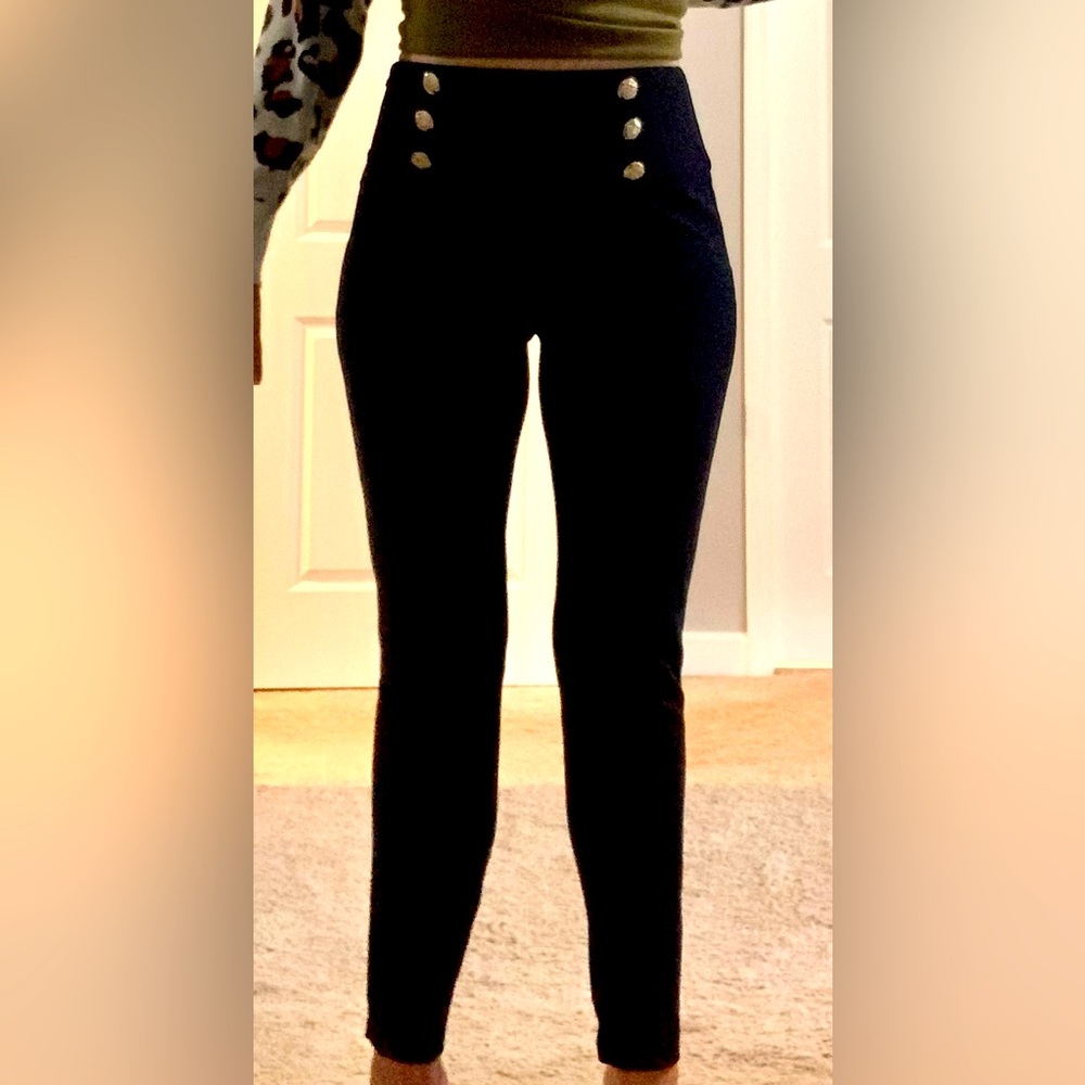 Navy ankle / skinny dress pants